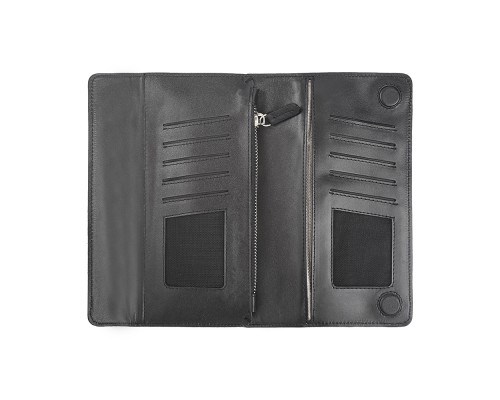 Кожаный екранирующий многофункциональный клатч для смартфона и карт LOCKER's LPP-Black