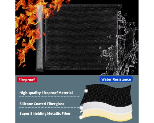 Экранирующий чехол для ноутбука Velcro-Fiberglass Black XL