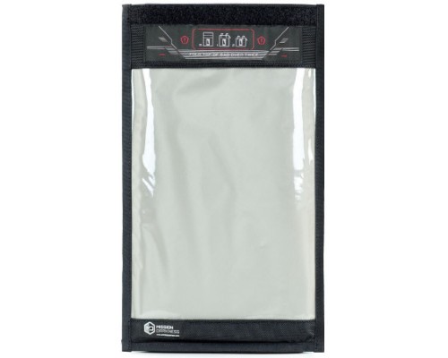 Екрануючий чохол для планшета 12" Mission Darkness Faraday Bag на липучці з прозорим вікном