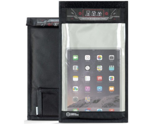 Екрануючий чохол для планшета 12" Mission Darkness Faraday Bag на липучці з прозорим вікном