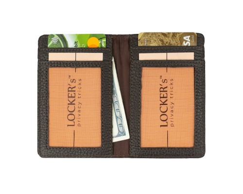 Обложка с RFID защитой для украинского ID паспорта LOCKER's LID-Brown