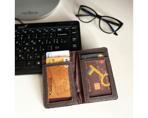 Обложка с RFID защитой для украинского ID паспорта LOCKER's LID-Brown
