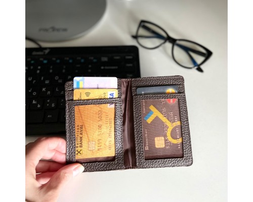 Обложка с RFID защитой для украинского ID паспорта LOCKER's LID-Brown