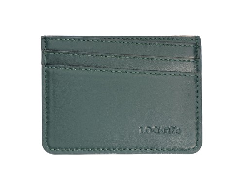 Шкіряний картхолдер з RFID захистом на 7 відділень LOCKER's LH2-Green