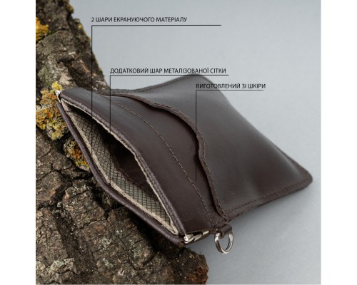 Экранирующий чехол Фарадея для защиты от угона авто с бесключевым доступом коричневый LOCKER's LK2-Brown