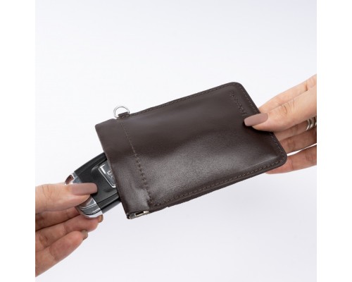 Экранирующий чехол Фарадея для защиты от угона авто с бесключевым доступом коричневый LOCKER's LK2-Brown