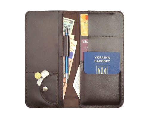 Дорожный органайзер для документов с RFID защитой LOCKER's LT-Brown