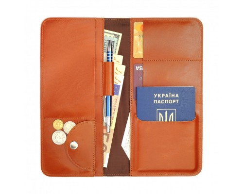 Дорожній органайзер для документів з RFID захистом LOCKER's LT-Cognac