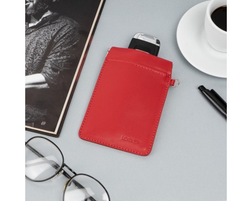 Экранирующий чехол Фарадея для защиты от угона авто с бесключевым доступом красный LOCKER's LK2-Red