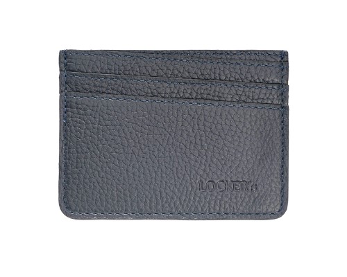 Шкіряний картхолдер з RFID захистом на 7 відділень LOCKER's LH2-Blue