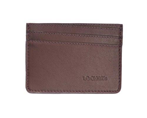 Шкіряний картхолдер з RFID захистом на 7 відділень LOCKER's LH2-Bordo