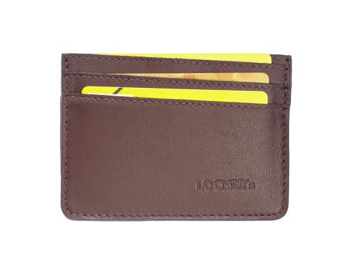 Шкіряний картхолдер з RFID захистом на 7 відділень LOCKER's LH2-Bordo