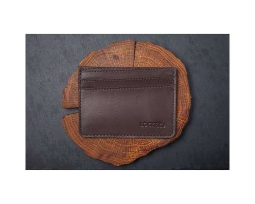 Шкіряний картхолдер з RFID захистом на 7 відділень LOCKER's LH2-Brown