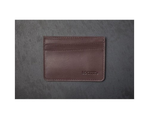Шкіряний картхолдер з RFID захистом на 7 відділень LOCKER's LH2-Brown