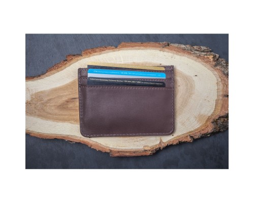 Шкіряний картхолдер з RFID захистом на 7 відділень LOCKER's LH2-Brown